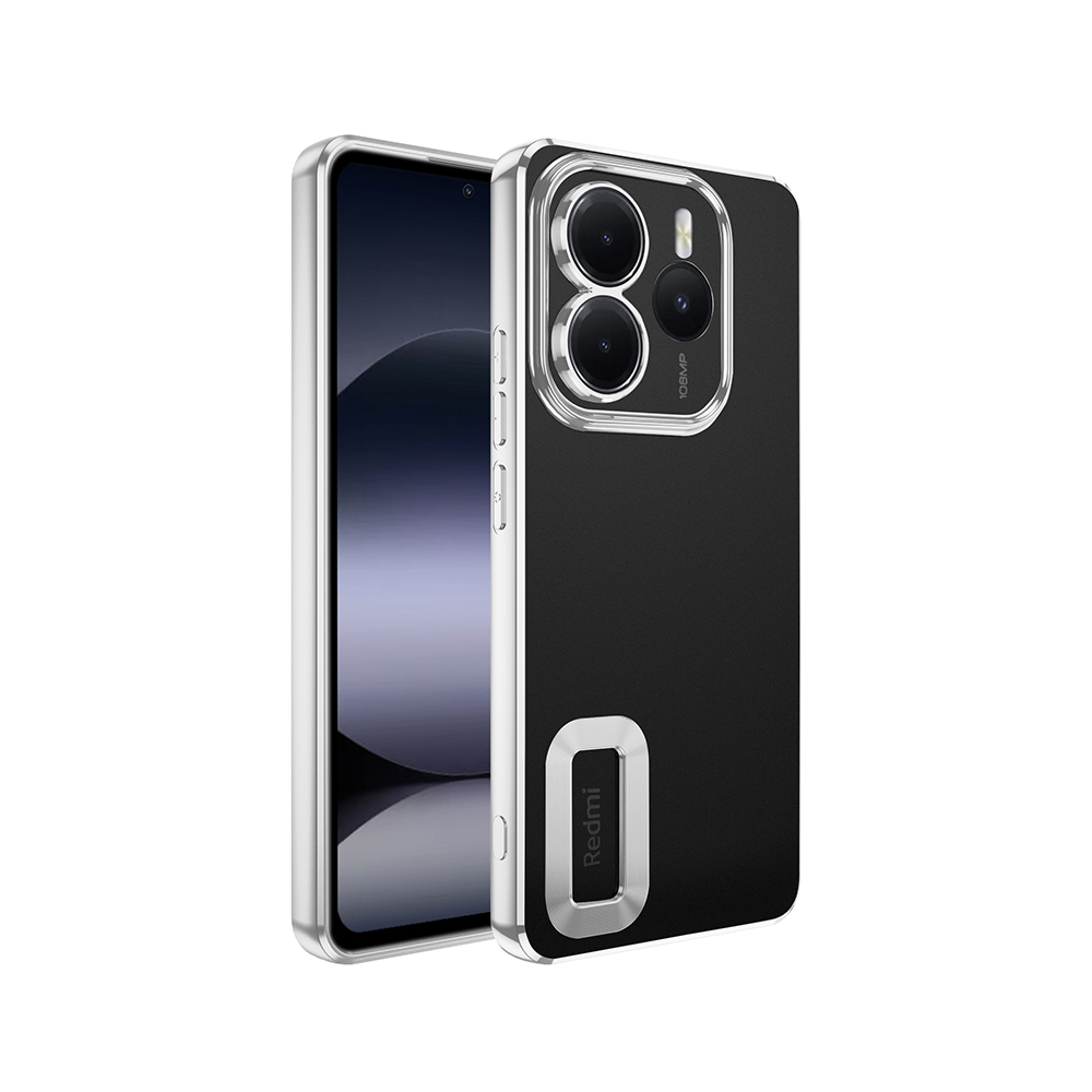 Xiaomi Redmi Note 14 5G Uyumlu Kılıf Kamera Korumalı Logo Gösteren Zore Omega Kapak