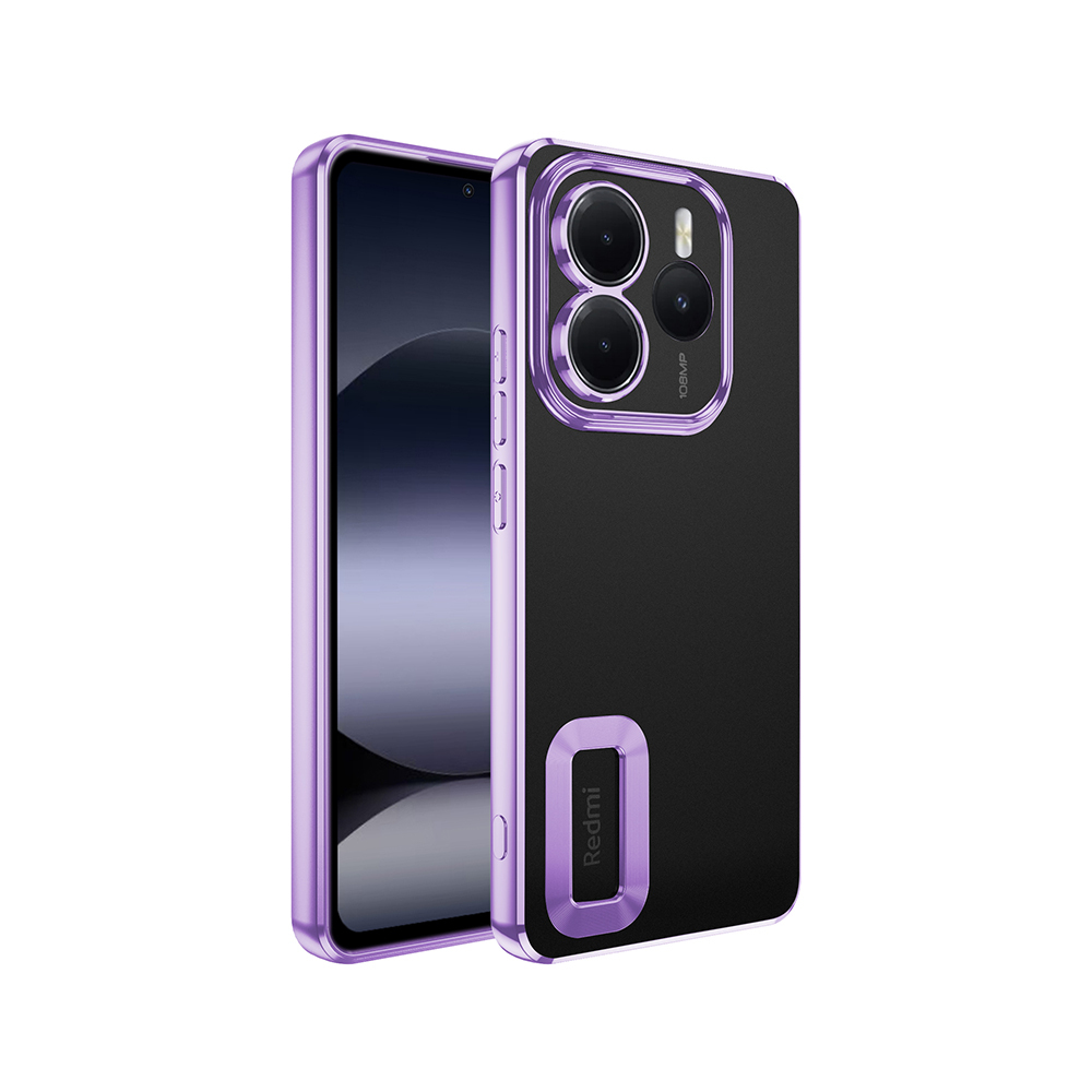Xiaomi Redmi Note 14 5G Uyumlu Kılıf Kamera Korumalı Logo Gösteren Zore Omega Kapak