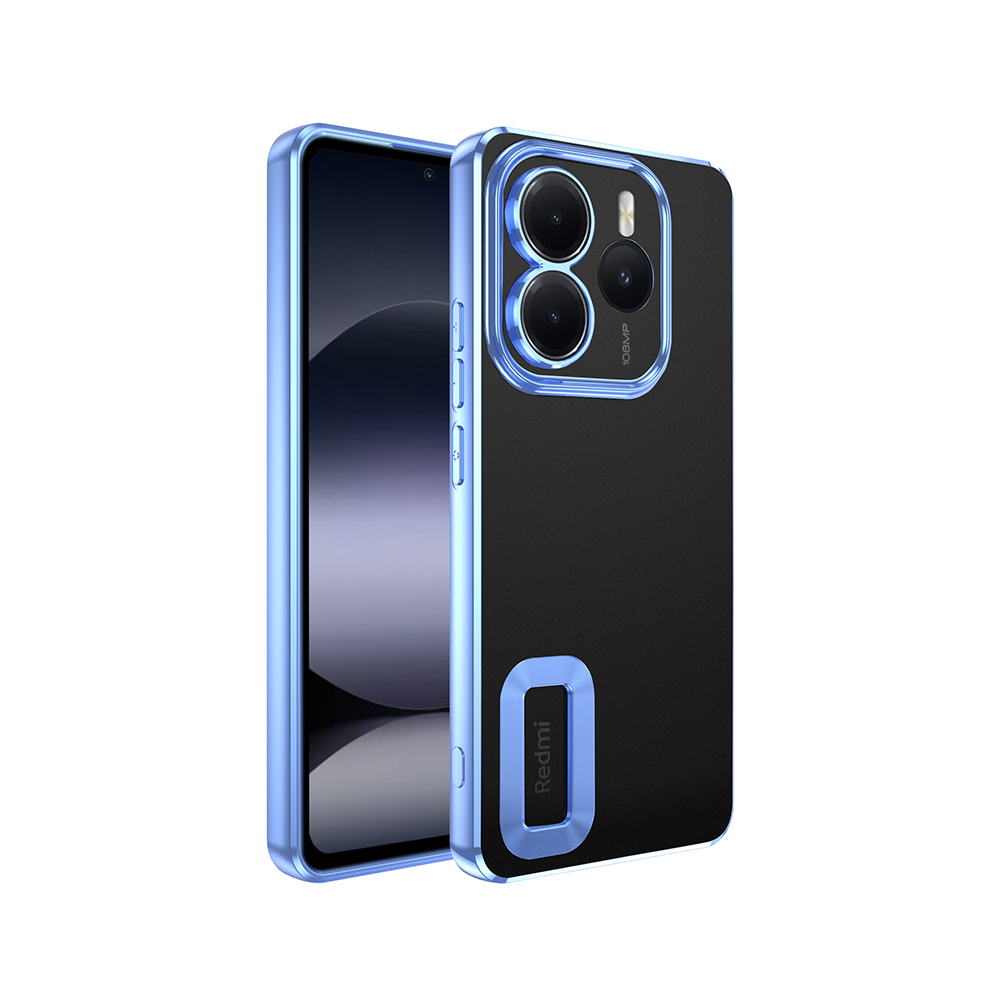 Xiaomi Redmi Note 14 5G Uyumlu Kılıf Kamera Korumalı Logo Gösteren Zore Omega Kapak