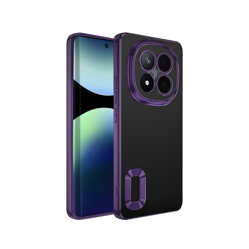 Xiaomi Redmi Note 14 Pro Plus Uyumlu Kılıf Kamera Korumalı Logo Gösteren Zore Omega Kapak