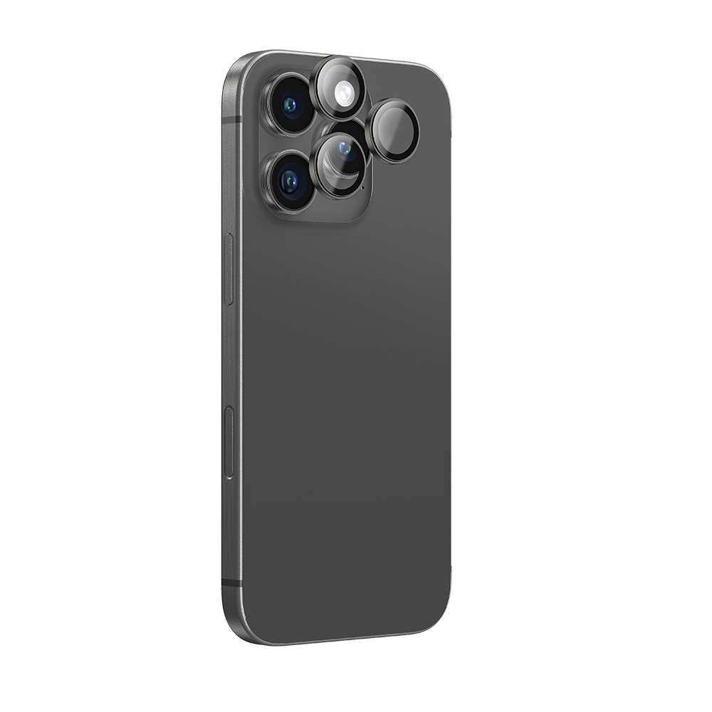[RNZ-TA119843] Apple iPhone 16 Pro Uyumlu Amazingthing Anti Reflective Kamera Lens Koruyucu + Kolay Uygulama Aparatlı (Siyah)