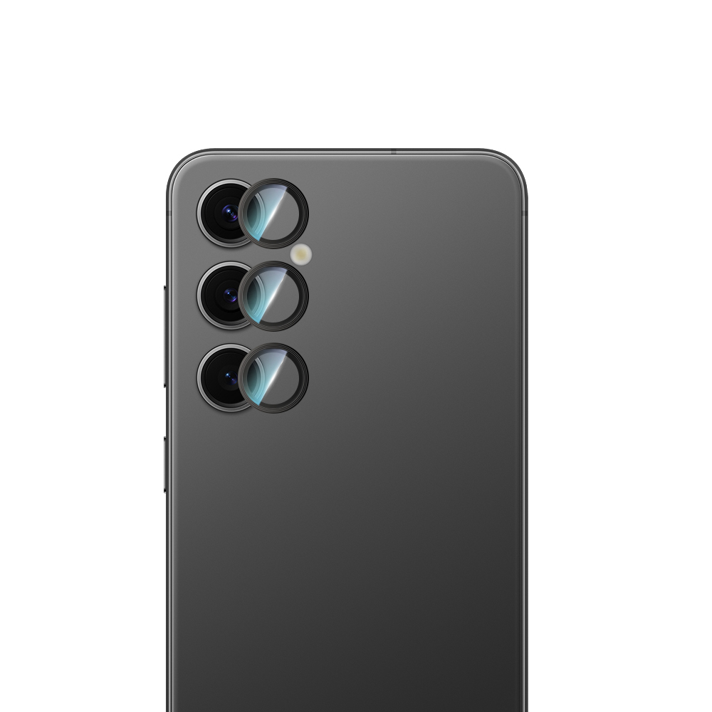 [RNZ-TA120823] Samsung Galaxy S24 Uyumlu CaseWorld Alloy Serisi Oleofobik Anti Reflective Kamera Lens Koruyucu (Siyah)