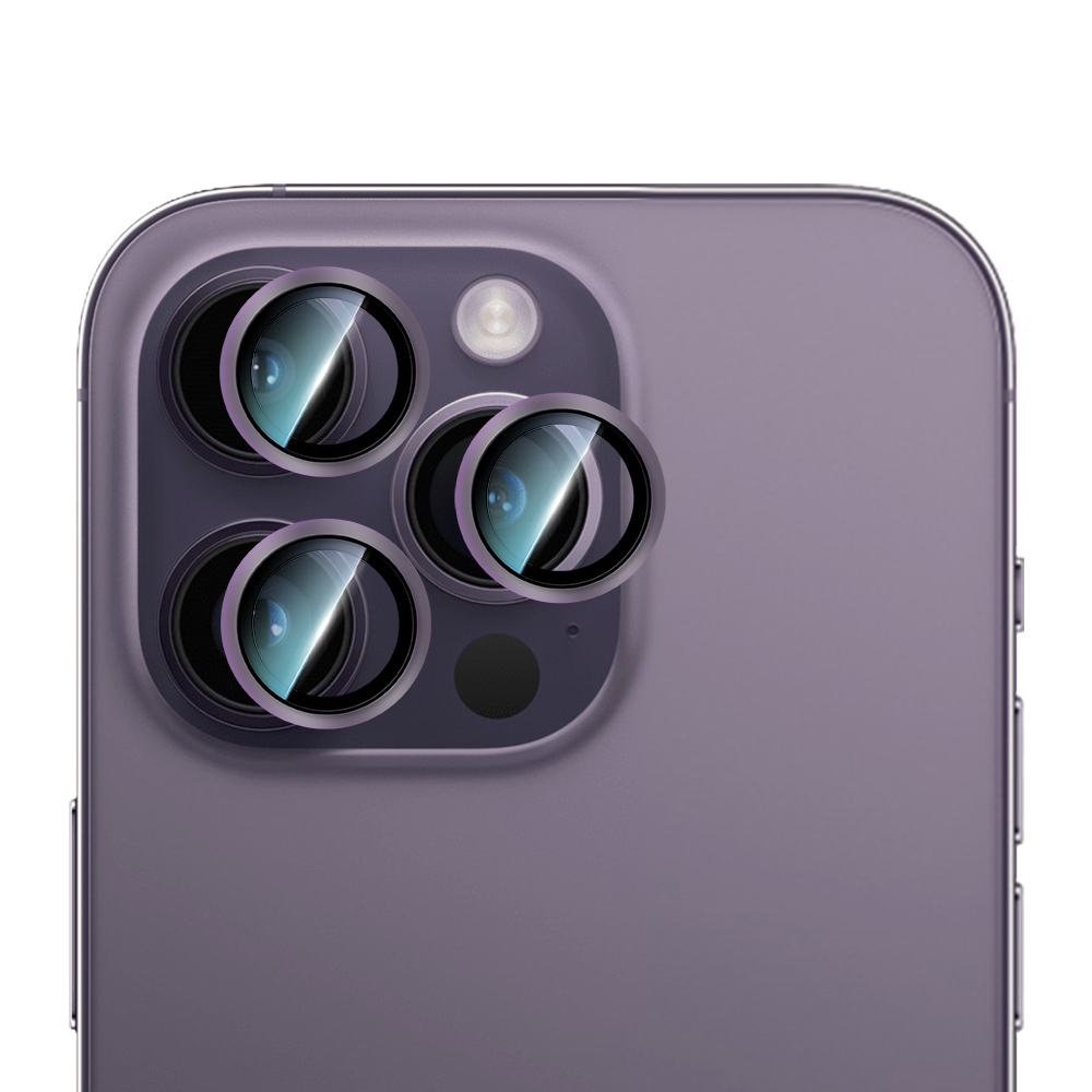 Apple iPhone 14 Pro Uyumlu CaseWorld Alloy Serisi Oleofobik Anti Reflective Kamera Lens Koruyucu