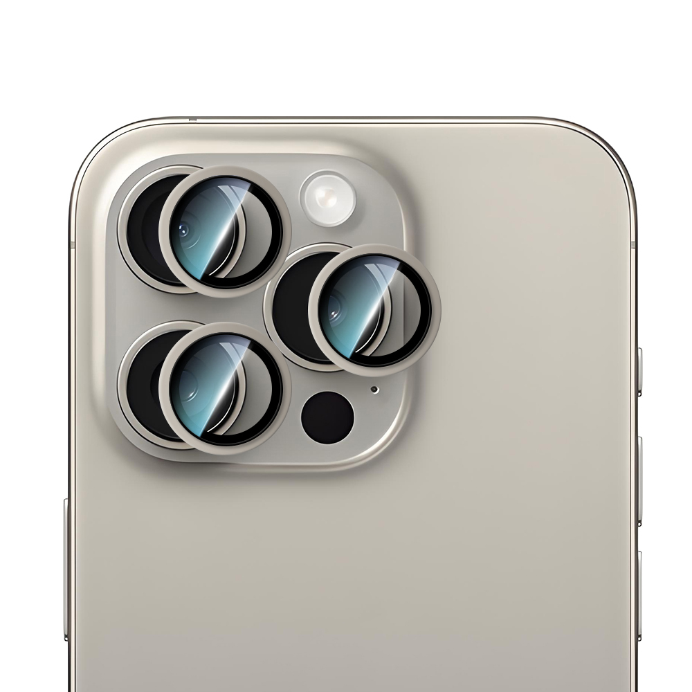 Apple iPhone 15 Pro Max Uyumlu CaseWorld Alloy Serisi Oleofobik Anti Reflective Kamera Lens Koruyucu