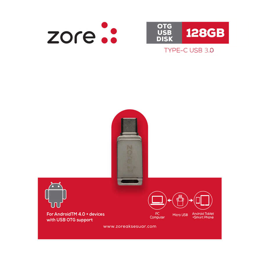 [RNZ-TA120770] Zore 3.0 Type-C Metal OTG 128 GB