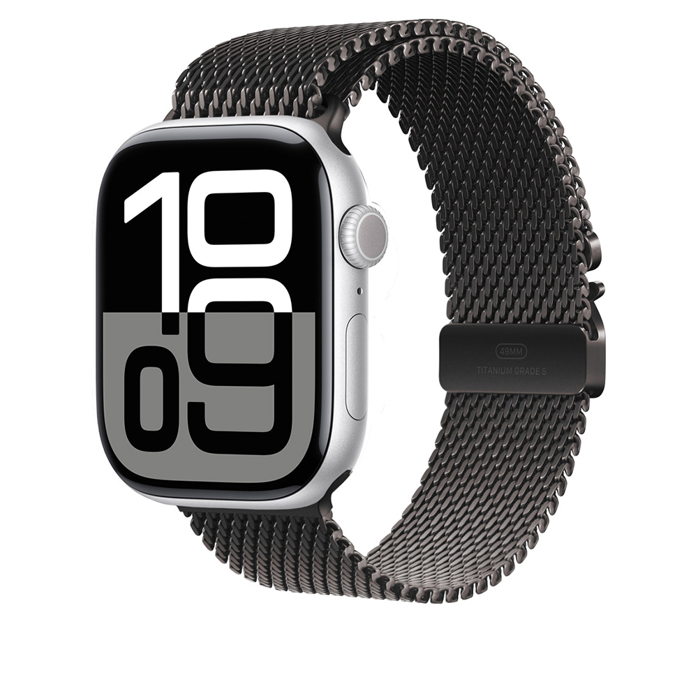 Apple Watch 10 46mm Uyumlu Zore KRD-100 Titanyum Hasır Kordon