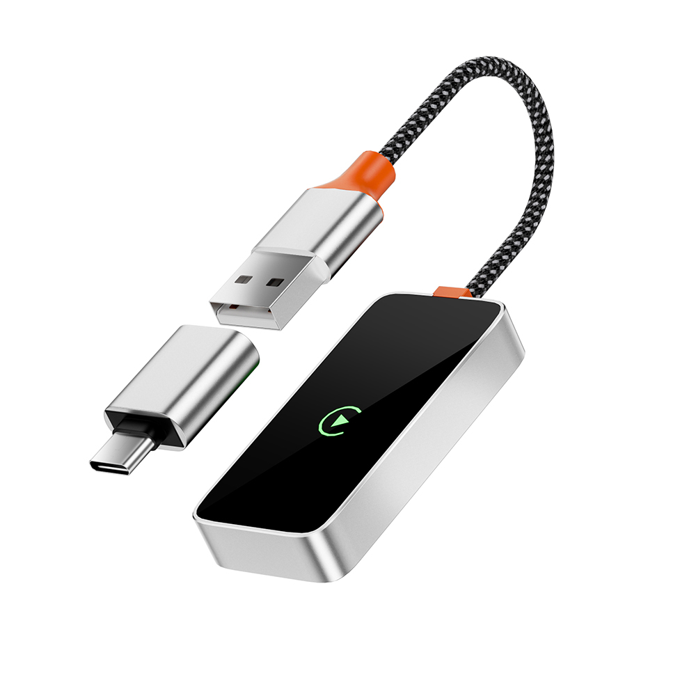 [RNZ-TA120781] Wiwu Wi-CP002 CarPlay Dijital LED Göstergeli Kablosuz Ses Alıcı USB Girişli Bluetooth Adaptör
