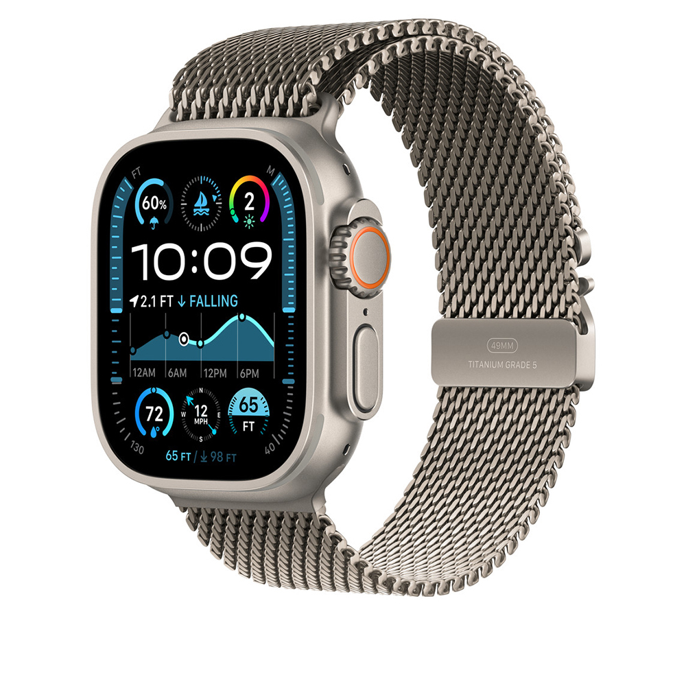 [RNZ-TA120808] Apple Watch Ultra 49mm Uyumlu Zore KRD-100 Titanyum Hasır Kordon (Titanyum)