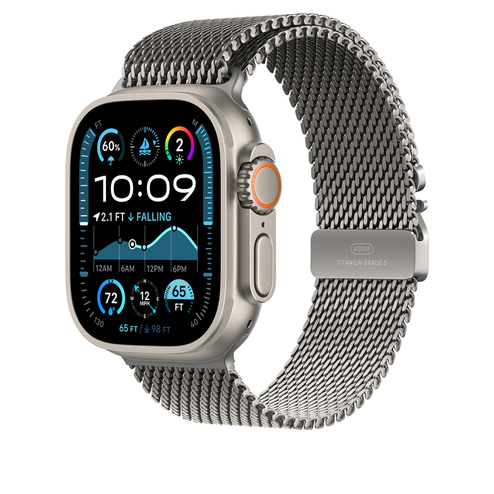 Apple Watch Ultra 49mm Uyumlu Zore KRD-100 Titanyum Hasır Kordon