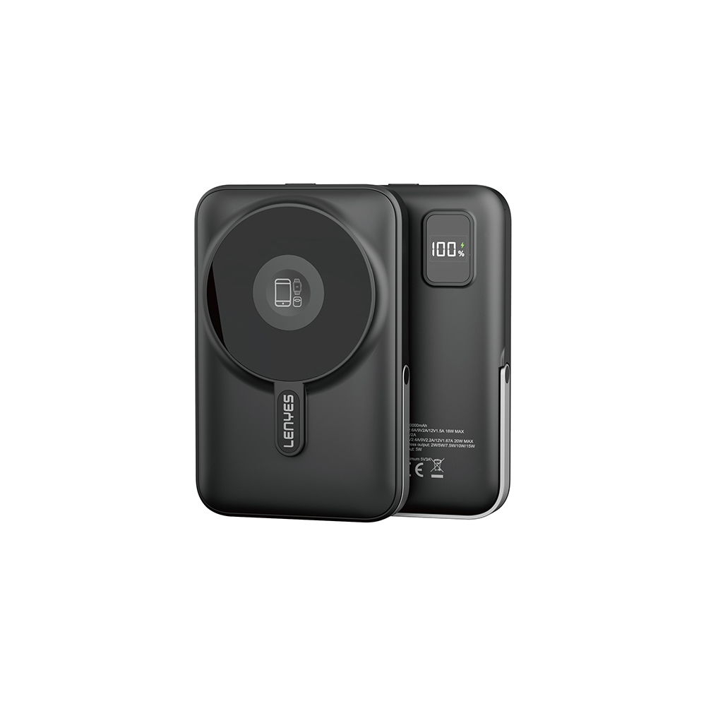 [RNZ-TA121238] Lenyes PW1002D 20W Dijital LED Ekranlı Standlı Wireless Powerbank 15W 10000mAh