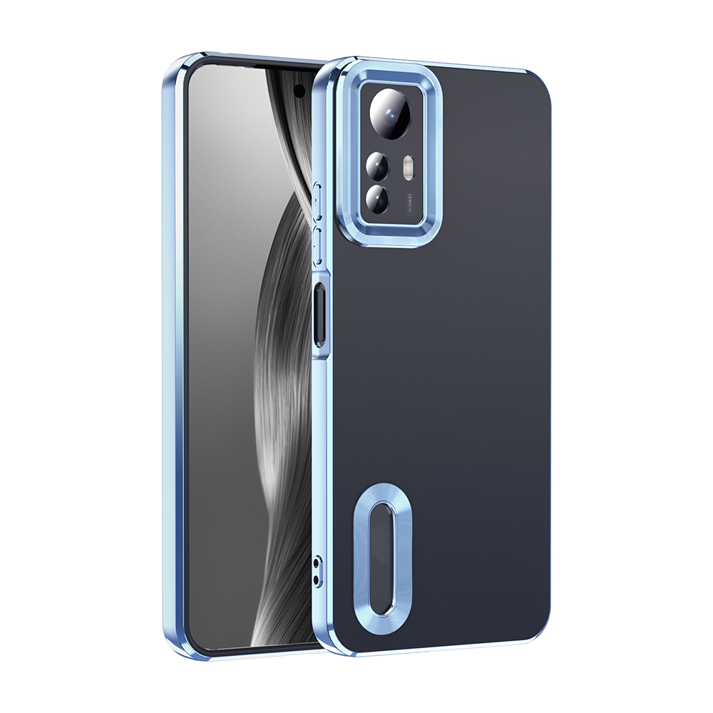 Xiaomi Redmi Note 12S Uyumlu Kılıf Kamera Korumalı Logo Gösteren Zore Omega Kapak