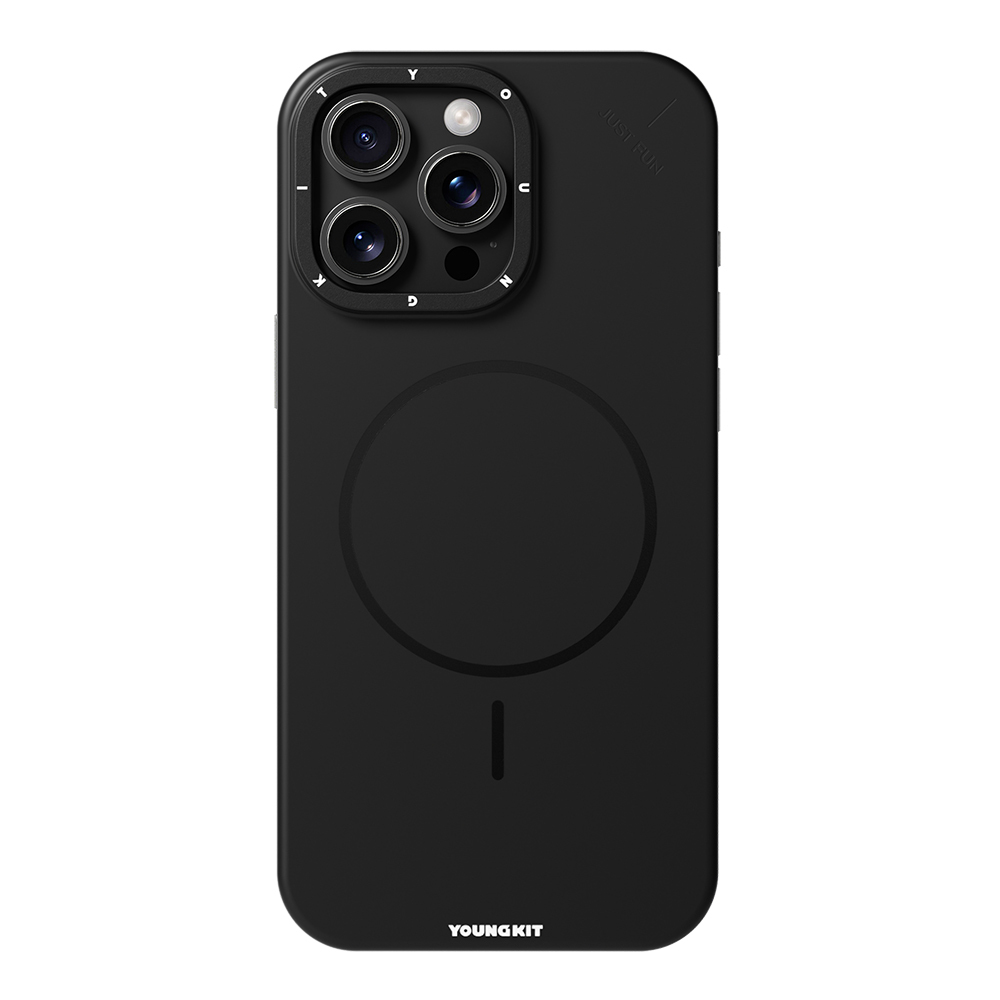 [RNZ-TA120446] Apple iPhone 16 Pro Uyumlu Kılıf M-safe Şarj Özellikli Youngkit Dynamag Serisi Kapak (Siyah)