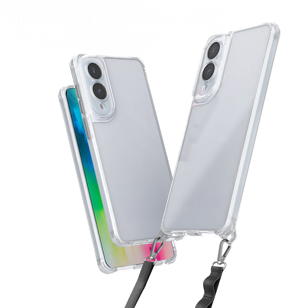 Samsung Galaxy S25 Edge Uyumlu Kılıf Airbagli Takılabilir Askı Aparatlı Zore Snap Silikon Kapak