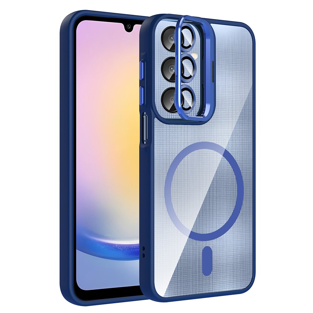 Samsung Galaxy A36 Uyumlu Kılıf Standlı ve Kamera Lens Hediyeli Zore Etro Kapak