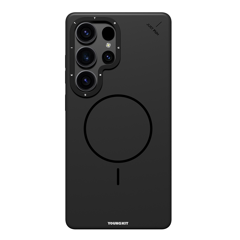 [RNZ-TA120445] Samsung Galaxy S25 Ultra Uyumlu Kılıf M-safe Şarj Özellikli Youngkit Dynamag Serisi Kapak (Siyah)