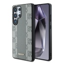 Samsung Galaxy S25 Ultra Uyumlu Kılıf DKNY Orjinal Lisanslı M-safe Şarj Özellikli 3D Yazılı Checkered Pattern Kapak