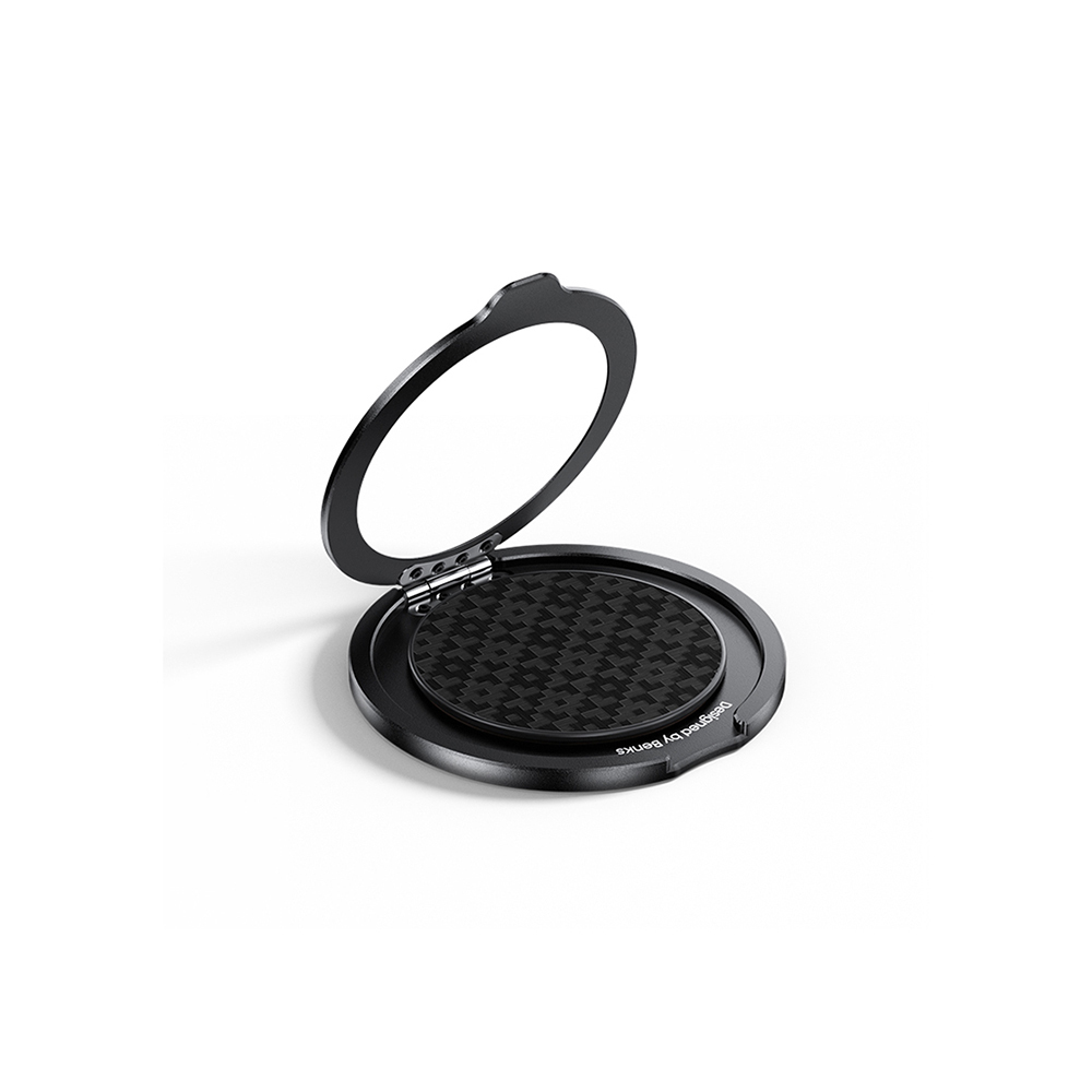[RNZ-TA124544] Benks L56 Magnetik 360 Derece Dönebilen ArmorPop Kevlar Tasarımlı Parmak Ring Stand (Siyah)