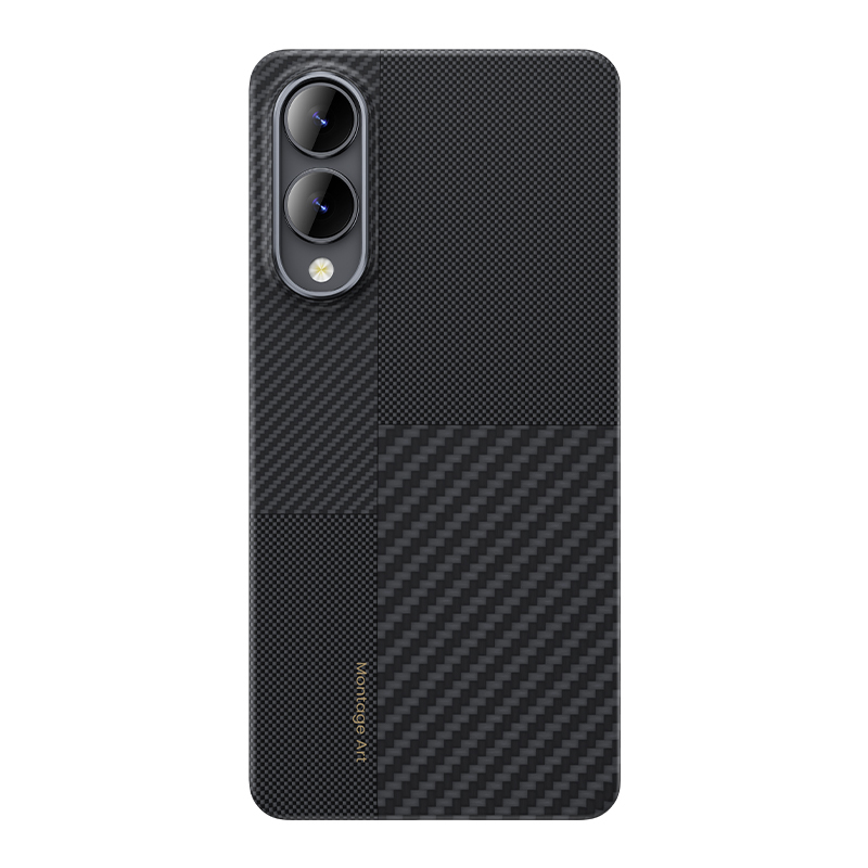 [RNZ-TA121521] Samsung Galaxy S25 Edge Uyumlu Kılıf M-safe Şarj Özellikli Karbon Fiber Benks Montage ArmorAir Kevlar Kapak