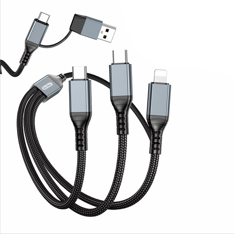 [RNZ-TA120643] Go Des GD-UC806 3in2 Lightning – Type-C – Type-C Hızlı Şarj Kablosu 100W 1M