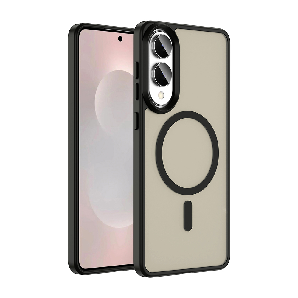 Samsung Galaxy S25 Edge Uyumlu Kılıf M-safe Şarj Özellikli Mat Arka Yüzey Zore Sio Kapak