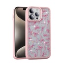 Apple iPhone 14 Pro Max Uyumlu Kılıf Taşlı ve Simli Tasarım Zore Azra Kapak