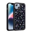 Apple iPhone 15 Uyumlu Kılıf Taşlı ve Simli Tasarım Zore Azra Kapak