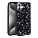 Apple iPhone 16 Uyumlu Kılıf Taşlı ve Simli Tasarım Zore Azra Kapak