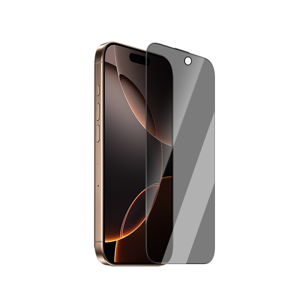 [RNZ-TA121209] Apple iPhone 15 Uyumlu CaseWorld Crystal Shadow Serisi Safir Coating 0.15mm 3D Privacy Temperli Cam Ekran Koruyucu