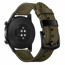 Samsung Gear S2 (20mm) Uyumlu Kordon Deri Dikişli Luxury KRD-19 Kayış