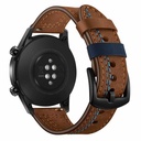 ​​Samsung Galaxy Watch 42mm (20mm) Uyumlu Kordon Deri Dikişli Luxury KRD-19 Kayış