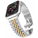 Apple Watch 38mm Uyumlu Kordon Paslanmaz Çelik Rolex Metal KRD-36 Kayış
