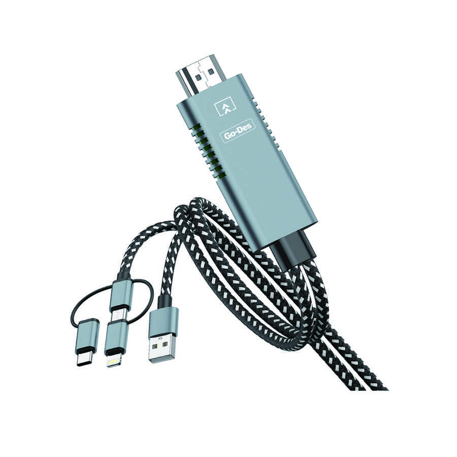 [RNZ-TA74822] Go Des GD-8296 5 in 1 1080P HD HDMI Kablo