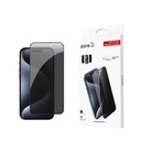 Apple iPhone 15 Pro Uyumlu Zore Anti-Dust Privacy Temperli Ekran Koruyucu