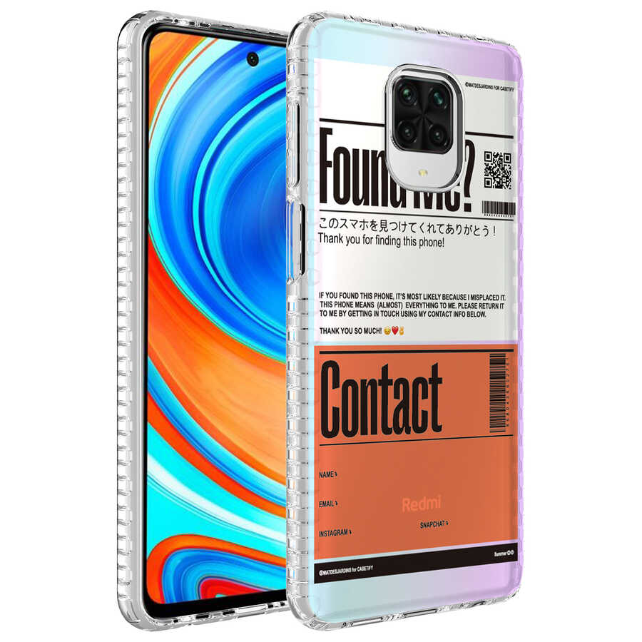 Xiaomi Redmi Note 9 Pro Uyumlu Kılıf Airbag Kenarlı Renkli Desenli Silikon Zore Elegans Kapak