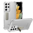 Samsung Galaxy S21 Ultra Uyumlu Kılıf Zore Standlı Süper Silikon Kapak