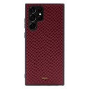 Samsung Galaxy S22 Ultra Uyumlu Kılıf ​Kajsa Pearl Pattern Hakiki Deri Kapak