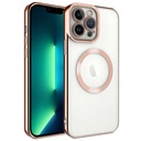 Apple iPhone 13 Pro Max Uyumlu Kılıf M-safe Wireless Şarj Özellikli Zore Setro Silikon