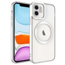Apple iPhone 11 Uyumlu Kılıf M-safe Wireless Şarj Özellikli Zore Setro Silikon