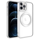 Apple iPhone 12 Pro Max Uyumlu Kılıf M-safe Wireless Şarj Özellikli Zore Setro Silikon