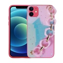 Apple iPhone 11 Uyumlu Kılıf Simli Desenli El Askılı Tutacaklı Zore Elsa Silikon Kapak