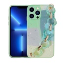Apple iPhone 13 Pro Max Uyumlu Kılıf Simli Desenli El Askılı Tutacaklı Zore Elsa Silikon Kapak