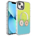 Apple iPhone 14 Uyumlu Kılıf Kamera Korumalı Renkli Desenli Sert Silikon Zore Korn Kapak