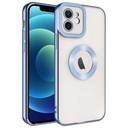 Apple iPhone 12 Uyumlu Kılıf Kamera Korumalı Logo Gösteren Zore Omega Kapak