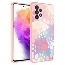 Samsung Galaxy A73 Uyumlu Kılıf Kamera Korumalı Desenli Sert Silikon Zore Epoksi Kapak