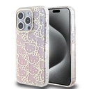 Apple iPhone 15 Pro Uyumlu Kılıf Hello Kitty Orjinal Lisanslı Renk Geçişli Elektroplating Kaplama Kitty Head Desenli Kapak