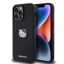 Apple iPhone 15 Pro Max Uyumlu Kılıf Hello Kitty Orjinal Lisanslı M-safe Şarj Özellikli Kitty Head Deri Kapak