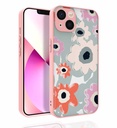 Apple iPhone 13 Uyumlu Kılıf Desenli Kamera Korumalı Parlak Zore Nora Kapak