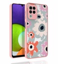 Samsung Galaxy M32 Uyumlu Kılıf Desenli Kamera Korumalı Parlak Zore Nora Kapak