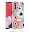 Samsung Galaxy A13 4G Uyumlu Kılıf Desenli Kamera Korumalı Parlak Zore Nora Kapak