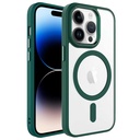 Apple iPhone 14 Pro Uyumlu Kılıf Wireless Şarj Özellikli Zore Krom M-safe Silikon Kapak